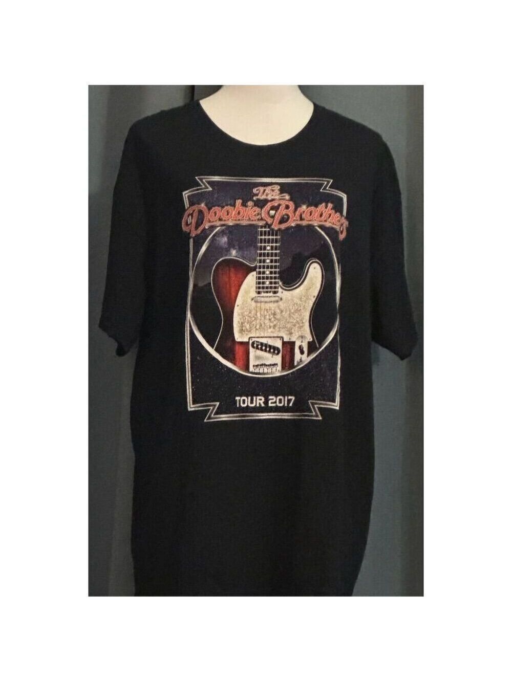 The Doobie Brothers 2017 Tour Men's XL Black Graphic T-Shirt
